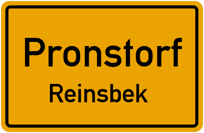 Ortsschild Pronstorf Reinsbek