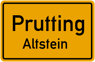 Ortsschild Prutting Altstein