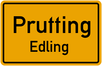 Ortsschild Prutting Edling