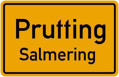 Ortsschild Prutting Salmering