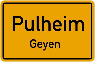 Ortsschild Pulheim Geyen