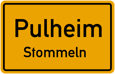 Ortsschild Pulheim Stommeln