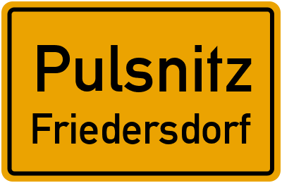 Straßenverzeichnis Pulsnitz Friedersdorf