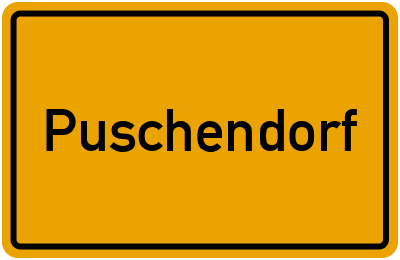 Ortsschild von Gemeinde Puschendorf in Bayern