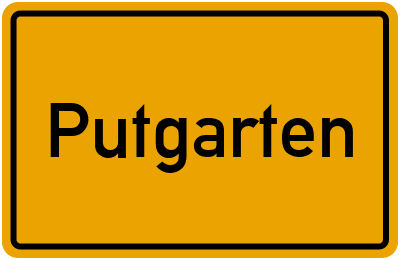 Ortsschild von Putgarten in Mecklenburg-Vorpommern