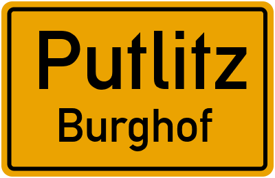Straßenverzeichnis Putlitz Burghof