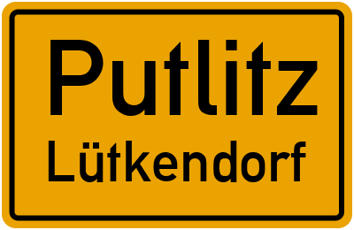 Straßenverzeichnis Putlitz Lütkendorf