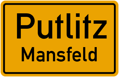 Straßenverzeichnis Putlitz Mansfeld