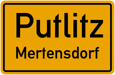 Straßenverzeichnis Putlitz Mertensdorf
