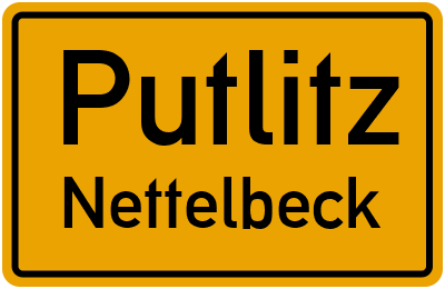Straßenverzeichnis Putlitz Nettelbeck