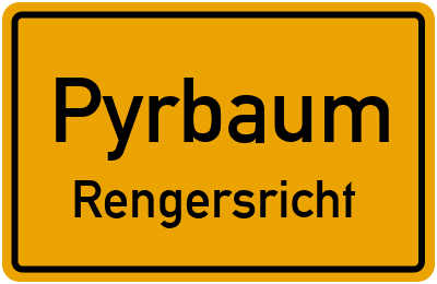 Straßenverzeichnis Pyrbaum Rengersricht