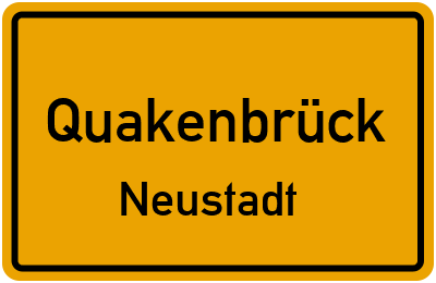 Ortsschild Quakenbrück Neustadt