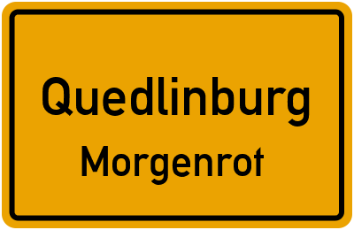 Straßenverzeichnis Quedlinburg Morgenrot