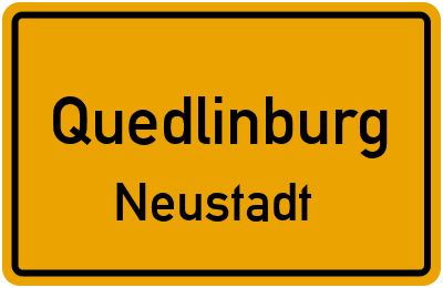 Straßenverzeichnis Quedlinburg Neustadt