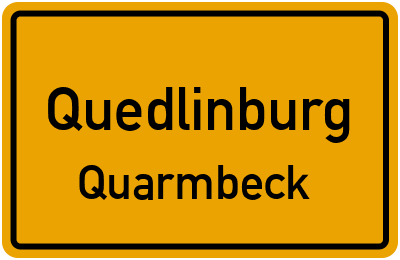 Straßenverzeichnis Quedlinburg Quarmbeck