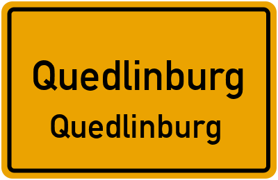 Straßenverzeichnis Quedlinburg Quedlinburg