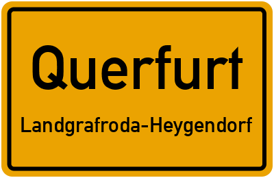 Straßenverzeichnis Querfurt Landgrafroda-Heygendorf