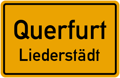 Straßenverzeichnis Querfurt Liederstädt