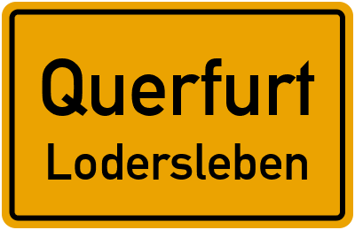 Straßenverzeichnis Querfurt Lodersleben