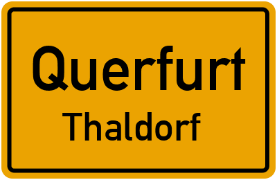 Straßenverzeichnis Querfurt Thaldorf