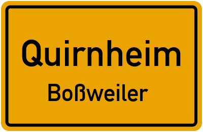 Straßenverzeichnis Quirnheim Boßweiler
