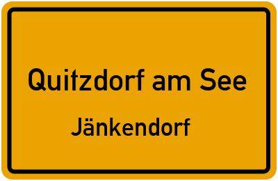 Straßenverzeichnis Quitzdorf am See Jänkendorf