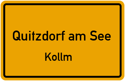 Straßenverzeichnis Quitzdorf am See Kollm