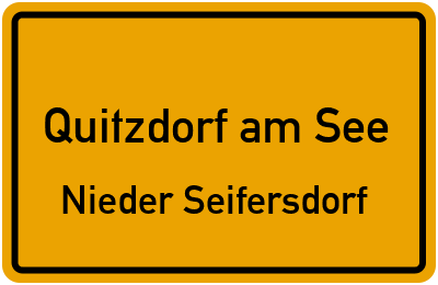Straßenverzeichnis Quitzdorf am See Nieder Seifersdorf