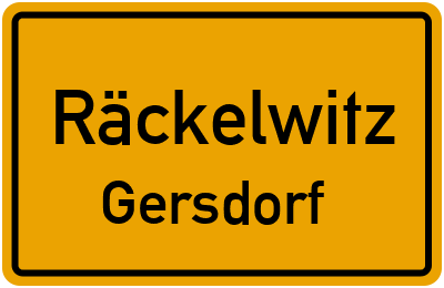 Straßenverzeichnis Räckelwitz Gersdorf
