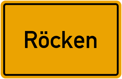 Ortsschild von Gemeinde Röcken in Sachsen-Anhalt