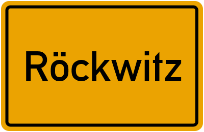Ortsschild von Gemeinde Röckwitz in Mecklenburg-Vorpommern
