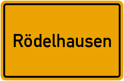 Ortsschild von Gemeinde Rödelhausen in Rheinland-Pfalz