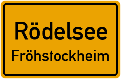 Straßenverzeichnis Rödelsee Fröhstockheim