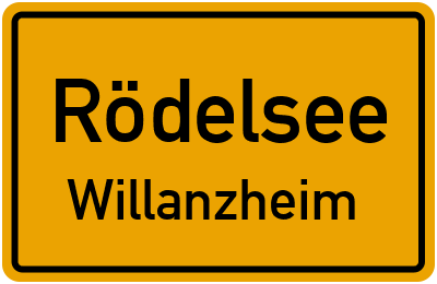 Straßenverzeichnis Rödelsee Willanzheim