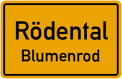 Straßenverzeichnis Rödental Blumenrod