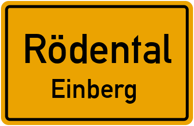 Ortsschild Rödental Einberg