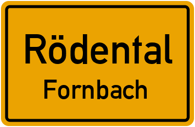 Ortsschild Rödental Fornbach