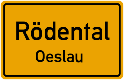 Straßenverzeichnis Rödental Oeslau