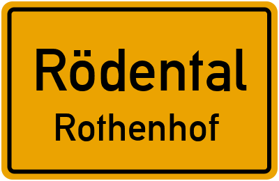 Straßenverzeichnis Rödental Rothenhof