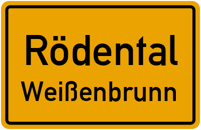 Straßenverzeichnis Rödental Weißenbrunn