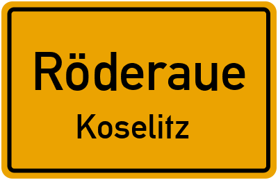 Straßenverzeichnis Röderaue Koselitz