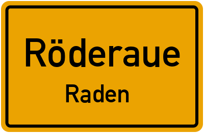 Straßenverzeichnis Röderaue Raden