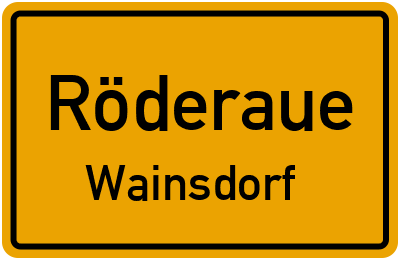 Straßenverzeichnis Röderaue Wainsdorf