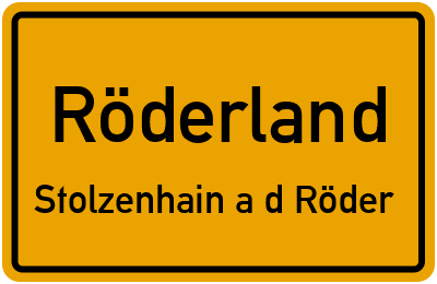 Straßenverzeichnis Röderland Stolzenhain a d Röder