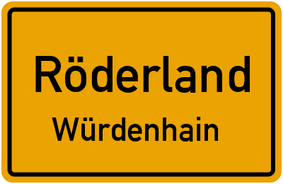 Straßenverzeichnis Röderland Würdenhain