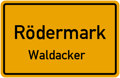 Straßenverzeichnis Rödermark Waldacker