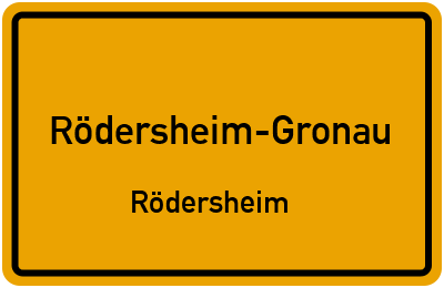 Straßenverzeichnis Rödersheim-Gronau Rödersheim