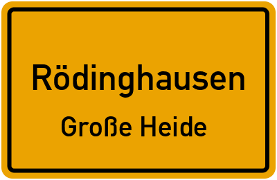 Straßenverzeichnis Rödinghausen Große Heide