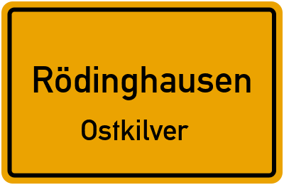Ortsschild Rödinghausen Ostkilver