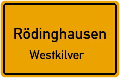 Straßenverzeichnis Rödinghausen Westkilver